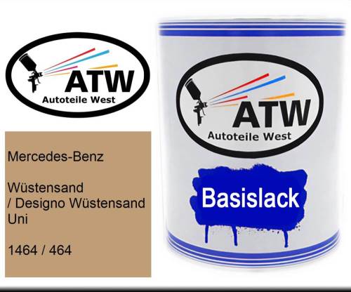 Mercedes-Benz, Wüstensand / Designo Wüstensand Uni, 1464 / 464: 1L Lackdose, von ATW Autoteile West.